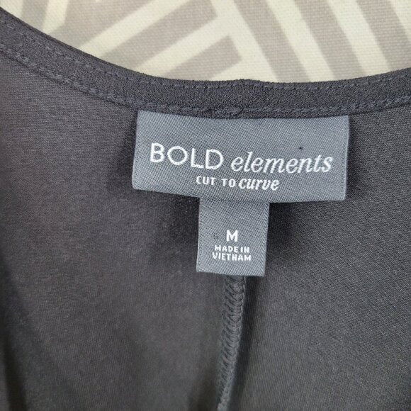 New Bold Elements Dress size Medium Tropical black Sheath evening club Hawaiian - Picture 8 of 9